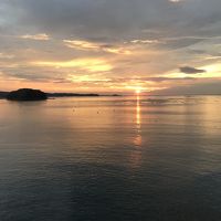 部屋から見た日の出です。露天風呂からだと、風も感じます