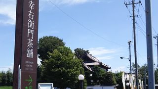 茶畑に囲まれている