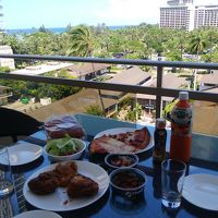 テラスで朝食♪