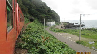 「十二湖駅」から「あきた白神駅」まで乗車しました