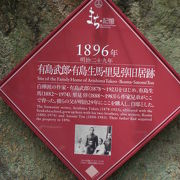 有島武郎･有島生馬･里見とんの旧居跡の標識が、番町６丁目にあります。