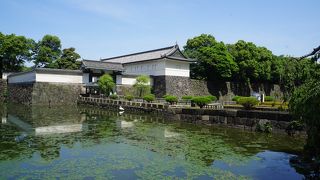 大手門の白い漆喰壁とあいまって、美しい眺めだと思います