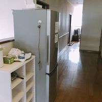 2階廊下に設置されたポットのお湯とティーバッグお茶