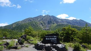 桜島を雄大に見る展望所