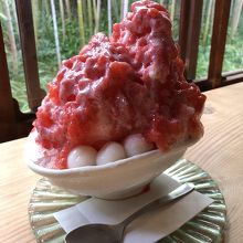 いちごのかき氷