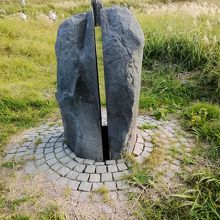 安山岩の40度線上の標識