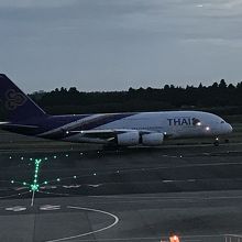 タイ国際航空、他の飛行機と比べて大きかった