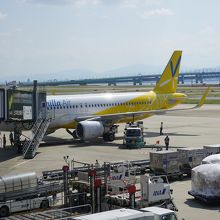 関西空港ではボーディングブリッジ