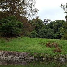 お堀クルーズで彦根城が見えるのは、ほんの一瞬