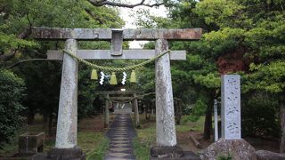 福江城（石田城）二の丸跡地に建立さられている神社