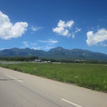 JR最高地点に向かう途上から眺める八ヶ岳の遠景