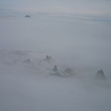 神秘的な朝もやの中をフワフワします