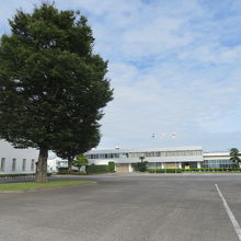 広い敷地内にあります