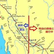 現在、ナムトク駅まで、現役の路線として列車が運行されています