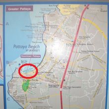 北バスターミナルの案内地図です。ウォーキングストリートの表示