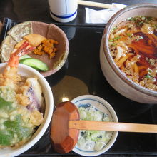 ミニ天丼ランチを食べました