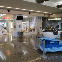 １階には宇部の観光案内スペース