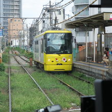 車内から見た対向列車