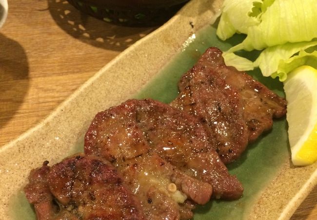 厚切り牛タンがすごく美味しかった☆