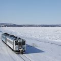 オホーツク海の流氷を見渡せる駅