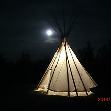 原住民の住居のテント