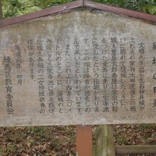 30ｍ東の殿塚の案内板