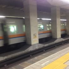 電車とホームの様子