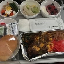 ベチャっとした機内食