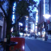 夜の通りです。