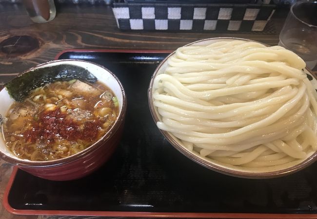 ボリューム満点のつけ麺＠福島駅