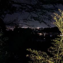 月見亭からの大津・石山の夜景。