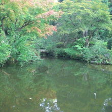 甘泉園公園の中の甘泉園の中心は、上池・下池です。豊かな清水