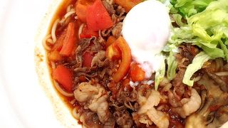 フライト前、癒しのおうどん