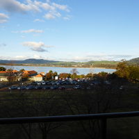 バルコニーから見たロトルア湖