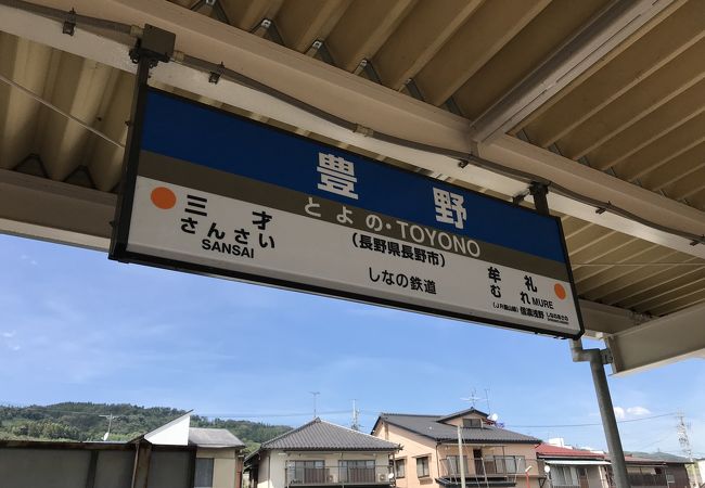 飯山線豊野駅：分岐駅