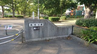 江戸川沿いにある広い公園