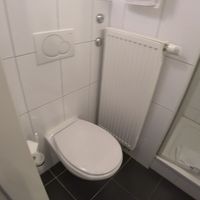 トイレも綺麗。シャワーブースなのは致し方なし。