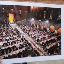 ノーベル賞受賞の様子