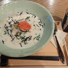 きのこと明太子のクリームうどん