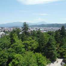 天守閣からの風景です（飯盛山？）