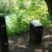 湖面の色は赤くはない、、、