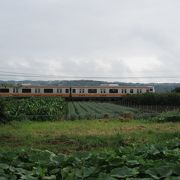 田園風景の広がる路線