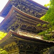 若葉の深山に三重塔が美しい『金剛院』