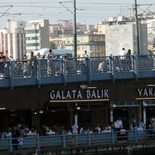 ガラタ橋の1階にあるレストラン