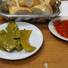 唐辛子と一緒に食べます