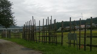 再現された信長の馬防柵