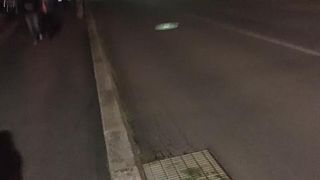 ロープウェイ駅への坂