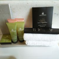 シャンプーとボディクリームと石鹸。シャワージェルはありません