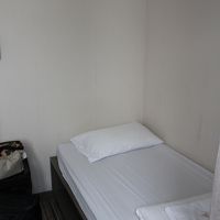 香港的シングルルームです。部屋は狭いけど、寝るだけなら十分。