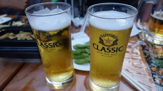 会場の外れですが海外ビールブースも最高です！